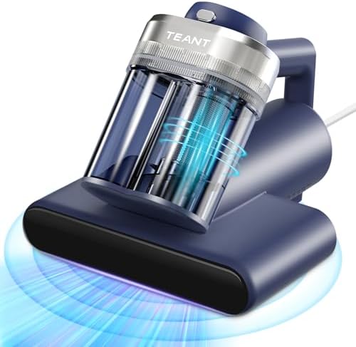 Teant Mattress Bed Vacuum Cleaner, 16 kPa Suction & 253.7nm UV-C, MV-Blue by TEANT