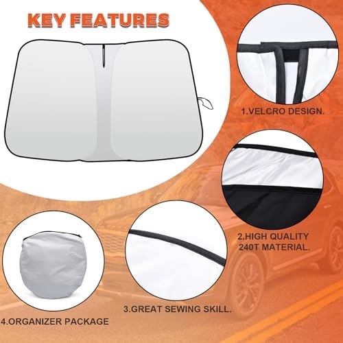 Foldable Front Windshield Sunshade fit for Nissan Rogue 2021-2026 - Image 5