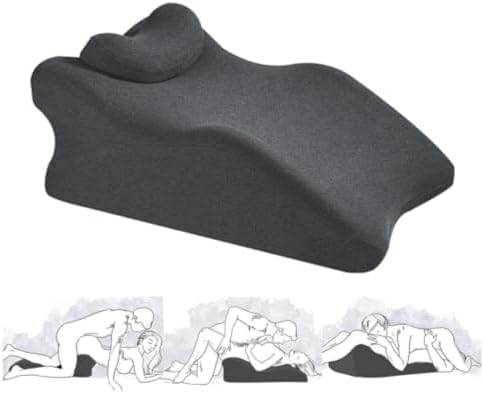 Multi-Functional Memory Foam Wedge Pillow for Enhanced Comfort & Support – Ideal for Reading, Lounging, Leg Elevation and Relaxation with Removable Cover,Black by Unknown