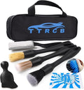 7PCS Car Detailing Brush Set, Ultra Soft Boars Hair Car Interior Detailing Brushes, Car Interior Detailing Kit, Car Cleaning Gel Supplies Kit, Car Dust Brush, Car Accessories for Truck, Suv, Interior by TTRCB