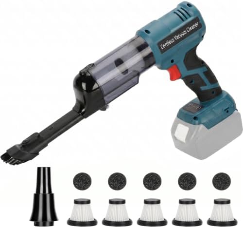 DTEZTECH Cordless Vacuum Cleaner for Makita 18V Battery, Electric Handheld Vacuum Cleaner with 105AW Powerful Suction, Portable Vacuum Cleaner for Floor, Carpet, Car, Home (Battery Not Included) by DTEZTECH