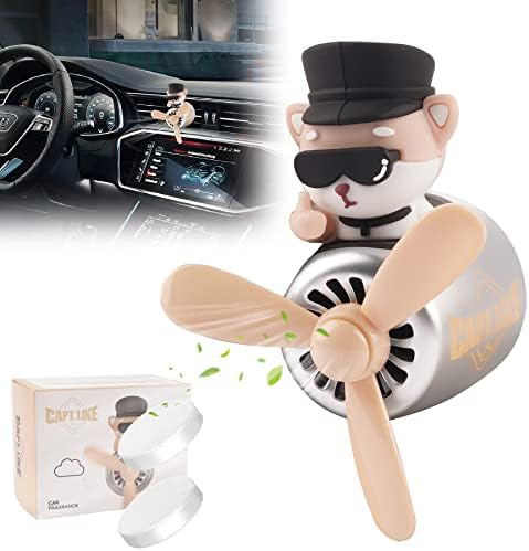 Car Air Fresheners Cartoon Pilot Automotive Air Outlet Propeller Cute Car Diffuser Creative Car Perfume Decoration for Car Vent Clips Car Vent Clip Air Freshener Accessories for Women Men by Jimtyee