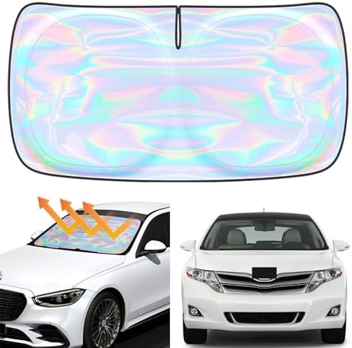 for Toyota Venza 2021 2022 2023 2024 Windshield Sun Shade - Custom Fit Toyota Venza 4 Layers Sunshade Foldable Front Window Sunshade Sun Visor Protector Block UV Rays Keep Your Car Cooler by Unknown
