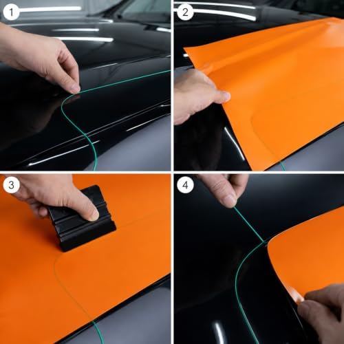 Vinyl Wrap Tool Kit Include Heat Gun, 7PCS Stick Squeegee, Knife Tape, Felt Squeegees, Craft Knife and Utility Knife Plastic Scraper, Vinyl Cutter, Magnet Holders, Cloth, Gloves - Image 3