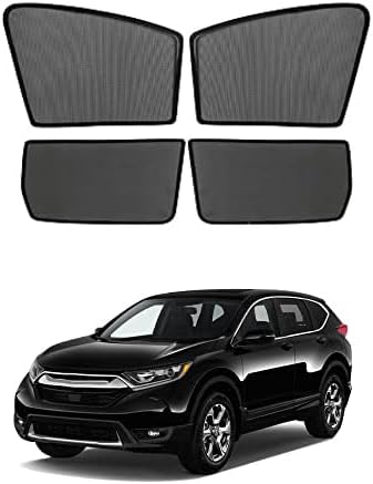 Bwen Car Sun Shade Fit for Honda CRV 2017-2022, Magnetic Side Window Shades for CRV, Custom Fit Car Shades for Side Window for Blocks UV Rays Sun Protection for Camping, 4 pcs,Black by BWEN