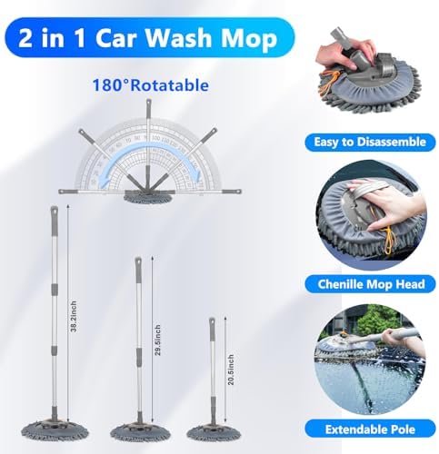 ThinkLearn Car Detailing Kit with Foam Gun, Car Wash Mop for Deep Cleaning - Image 3