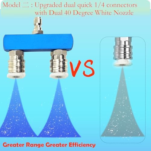 Dual Turbo Nozzle Pressure Washer and Dual Pressure Washer Nozzle Tips 2-in-1,with 2PCS 360°Rotating Turbo Nozzle,2PCS Pressure Washer Tips(40 Degree White),4000 PSI,1/4 Inch Quick Connect - Image 4