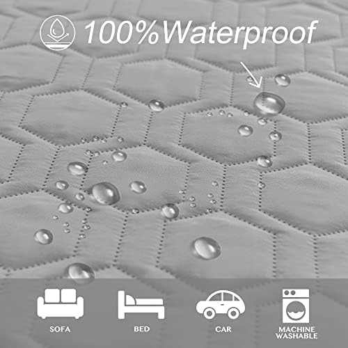 Waterproof Blanket Couch Cover for Dogs Non-Slip Pet Sofa Protector | Tcksstex Non-slip waterproof couch cover scratch resistant machine washable protects sofa bed car（40x50-Light Grey） - Image 2