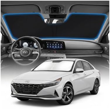 for Hyundai Elantra Sun Shade Windshield Cover - Custom Fit Elantra Accessories 2021-2025 2026 Sunshade Foldable UV Protection & Heat Shield Sun Visor Accessories by Unknown