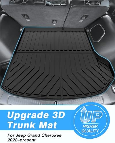 Powerty Trunk Mat for 2022-2026 Jeep Grand Cherokee(NOT for Grand Cherokee L), All Weather TPE Cargo Mat Liner for Cherokee Rear Trunk - Image 2