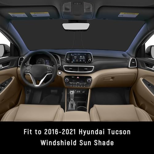 Windshield Sun Shade for Hyundai 2016-2021 Tucson Accessories (OEM Size) Auto Interior Front Window Sun Visor Heat Protection - Image 2