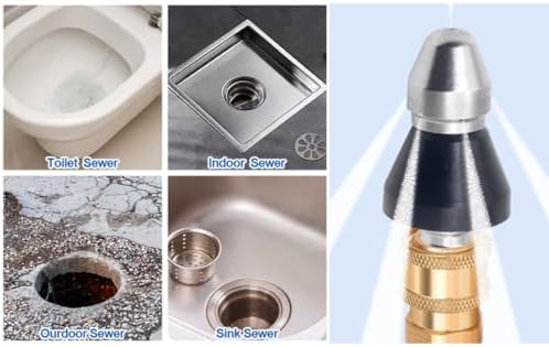 MIZORLIE Pressure Washer Sewer Jetter Nozzle with Stainless Steel,3/8'' Quickly Connector, 5000 PSI Orifice 6.5 - Image 4