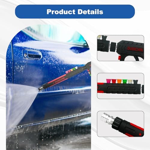 DUSICHIN Pressure Washer Accessory Gun Long Wand Soft Grip Handle - Image 3