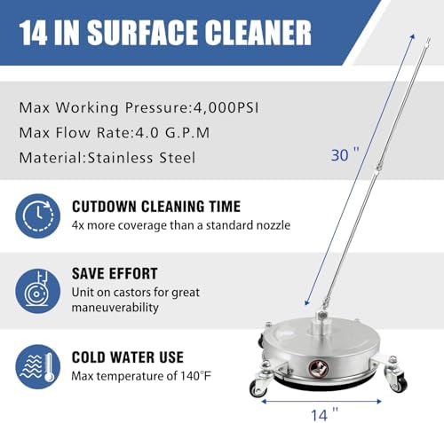 JANZ 14'' Pressure Washer Surface Cleaner - Image 2