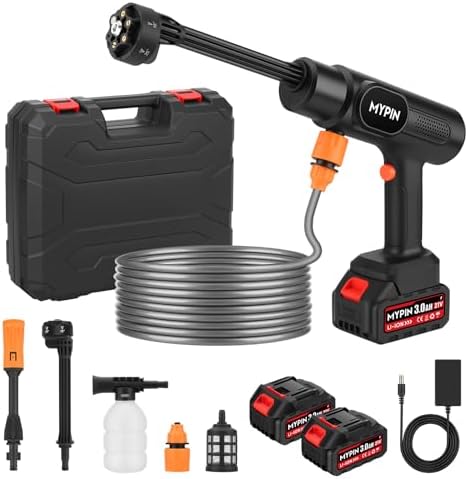 Portable Cordless 600PSI Pressure Washer, Handheld Cleaning Tool for Car by MYPIN