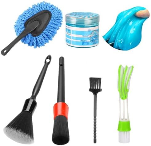 Luscinum Car Interior Duster Detailing Cleaning Gel Brushes Kit, by Luscinum