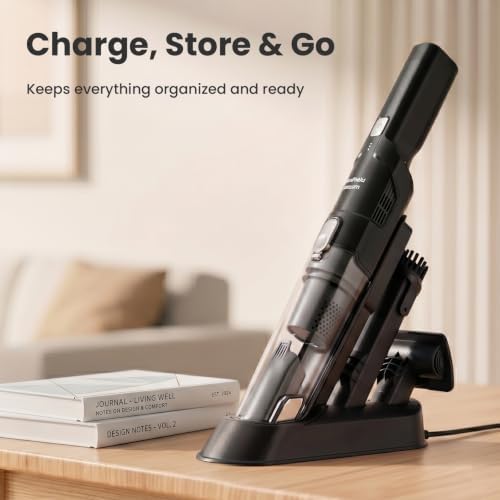 Handheld Vacuum Cordless with Brushless Motor, 22KPa Car Vacuum, Hand Vacuum Cordless Rechargeable with Charging Dock, Up to 30 Min Runtime for Home/Car/Pet - Image 6
