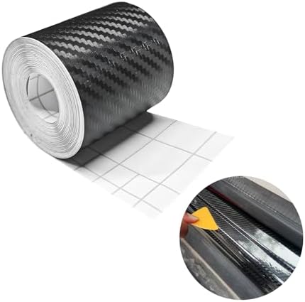 Wevdn 3D Carbon Fiber Vinyl Tape, 2 Inch×23ft Carbon Fiber Wrap Auto Door Edge Window Trim Detailing Tape, Anti-Scratch Self Adhesive Auto Door Entry Guards Vinyl Overlay Wrap Roll by Unknown