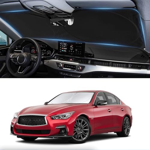 Custom Fit Infiniti Q50 Windshield Sunshade for 2014-2026 Q50 Sun Visor by INSAUTO
