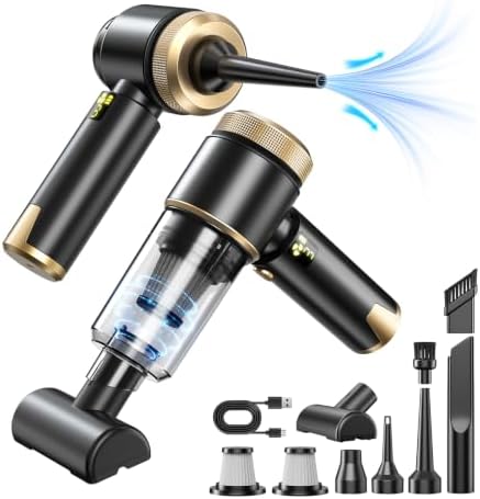 Car Vacuum, 20000PA Powerful Suction 6000mAh up to 40 Minutes Black by NHOWIN