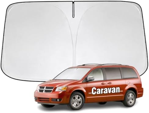 Windshield Sun Shade for Dodge Caravan 2006-2024 Sunshade by YIZHUOMY