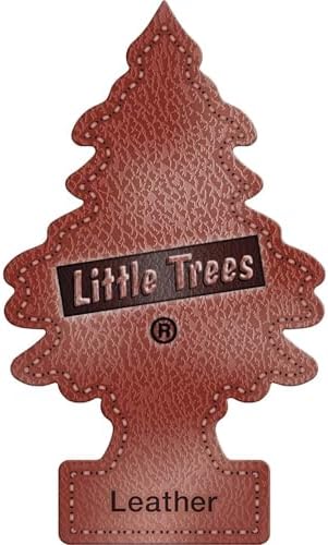LITTLE TREES Car Air Freshener | Hanging Paper Tree for Home or Car | Leather | 3 Pack by LITTLETREES