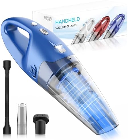 YOOHI Handheld Vacuum Cordless Rechargeable – 6000Pa Mini Hand Held Vacuum, LED Light, 20–25 Mins Runtime, USB Charging, 500ML Cup – Lightweight Small Vacuum Cleaner Cordless for Car/Office/Home by YOOHI