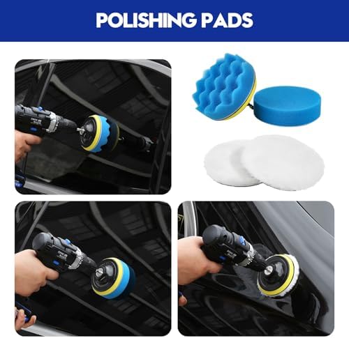 Qydipclin 29Pcs Car Detailing Kit, Car Detailing Brush Set, Car Wash Cleaning Kit, Car Detailing Brushes, Professional Car Care Kit for Interior Exterior Wheels, Blue - Image 3