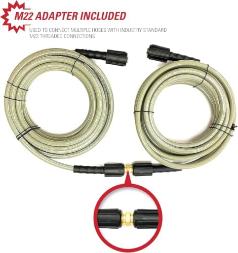 Simpson Cleaning 40224 Morflex Series 3300 PSI Pressure Washer Hose, Cold Water Use, Inner Diameter, Natural, 25-Feet (1/4 Inch) - Image 5