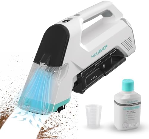 HAUSHOF 12V Cordless Handheld Carpet Cleaner, 6.5KPa Suction by HAUSHOF