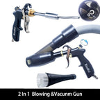 Car Interior Detailing Air Blow Gun &vacunm Gun,Cleaning Gun Quickly Blasts Dirt and Dust from Surface Works with Air Compressor(Upgrade Aluminium Rotate Tube) 2IN1 - Image 2