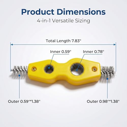 2 PCS Car Terminal Cleaner Spray, 4-in-1 Terminal Post Cleaner Brush with Steel Wire, Cleaning Tool for Terminals and Connectors, Universal for Most Cars, Trucks, SUVs (Yellow) - Image 2