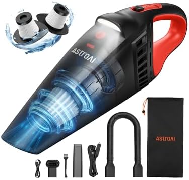 AstroAI V2 Portable Cordless Handheld Car Vacuum,Dual Power-6000mAh &12V DC by AstroAI