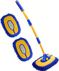 Mveqrrn Scratch-Free Car Wash Brush, Extendable Long Handle Mop (Blue) by MVEQRRNcardetailbrushset