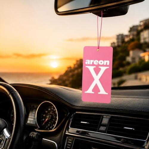 AREON X Pink Lilac Paper Hanging Car Air Freshener - Pack of 12 - Image 2