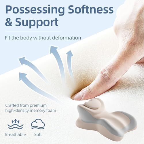 Memory cotton wedge pillow for adults, hip pad for couples, multifunctional support bed pillow with detachable pillowcase, suitable for sleeping, sitting, prone and reading（A loving gift） (Blue) - Image 5