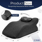 Ergonomic Contoured Couples Intimacy Memory Foam Pillow with Removable Headrest, 27° Angled Support for Neck and Waist, Massages, Reading, Relaxing & Leg Elevation, Removable Washable Cover - Image 4