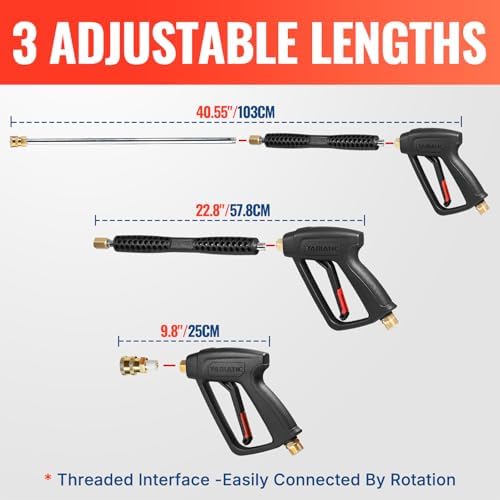 YAMATIC Pressure Washer Gun with Extension Wand, 4000 PSI 5 Nozzle - Image 2