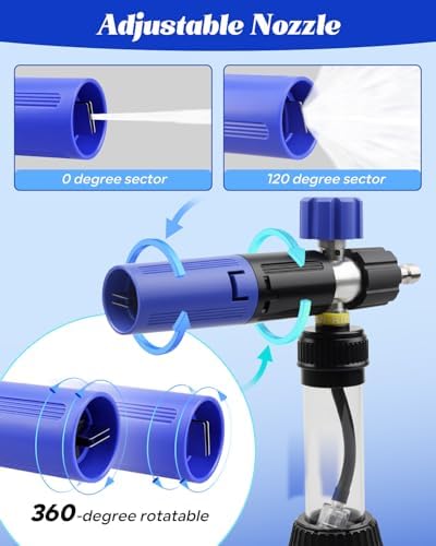 Mini Magnetic Suction Foam Cannon Fit for Most Car Washing Accessories Foam Cannon for Pressure Washing Accessories Washer with 1/4'' Quick Connector Adjustable Nozzle - Image 5