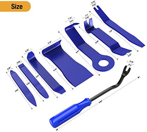 GOOACC GRC-90 Set 8PCS Auto Trim Scratch Removal Tool Car Audio Dash Panel Window Molding Fastener Remover Tool Kit-Blue - Image 2