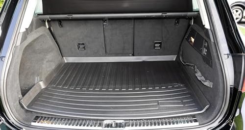 Premium Cargo Liner for VW Touareg 2011-2017 - 100% Protection - Custom Fit Car Trunk Mat - Easy-to-Wash & All-Season Black Cargo Mat - 3D Shaped Laser Measured Trunk Liners for Volkswagen Touareg by Trunknets+Inc