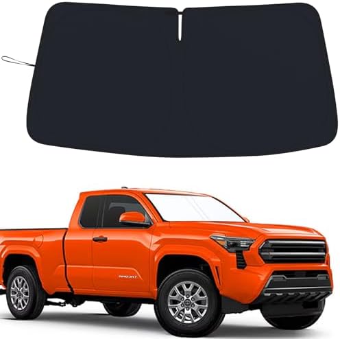 JKCOVER Front Window Windshield Sunshade Compatible with 2024 2025 2026 Toyota Tacoma(4th Gen Tacoma) Accessories Sun Heat UV Rays Protector Foldable Sun Shade Cover Car Visor by JKCOVER