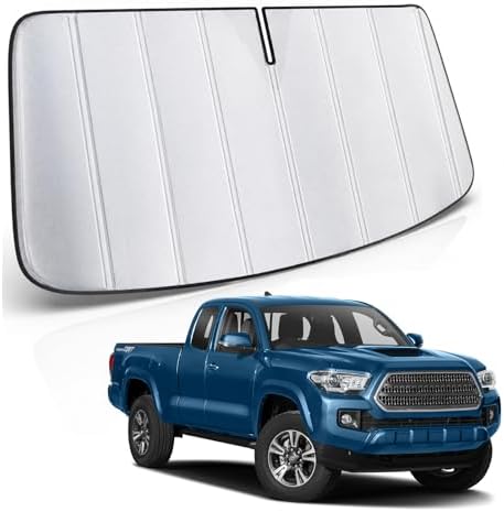 MAIKER OFF ROAD Windshield Sunshade Compatible with Toyota Tacoma 2016-2023 by MAIKEROFFROAD