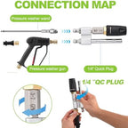 2 in 1 Downstream Soft Wash Nozzle, M5 Twist Nozzle Shooter Tips - Image 2