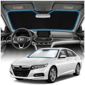 for Honda Accord Sun Shade Windshield Cover - Custom Fit Accord Accessories 2018-2022 Sunshade Foldable UV Protection & Heat Shield Sun Visor Accessories by Unknown
