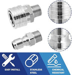M MINGLE Pressure Washer Adapter Set, 2 Sets 3/8" NPT Quick Connect Fitting (Pack of 2) - Image 4