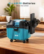 Seesii Cordless Wet Dry Shop Vac, 2 x 4.0Ah Rechargeable Batteries - Image 3