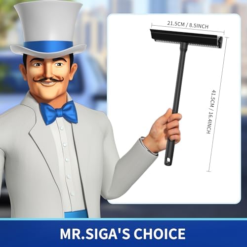 MR.SIGA Professional 2-in-1 Car Window Squeegee and Sponge Scrubber - Image 2