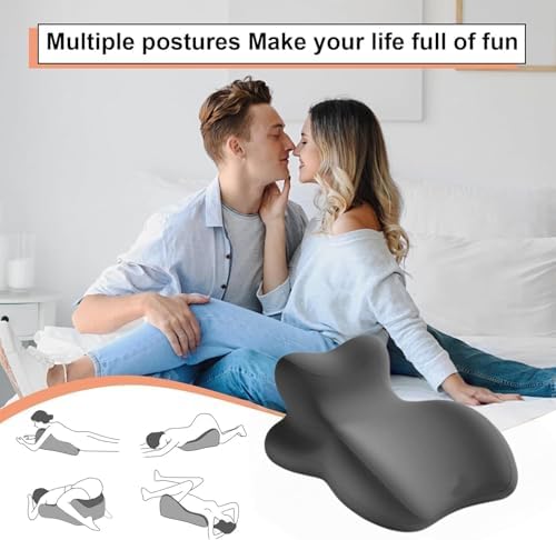 Ergonomic lovers' memory foam wedge pillow-intimate hip positioning pad promotes hips, allows adults to play more deeply, provides support for sleep and prevents snoring-luxury fabric (Yellow) - Image 7