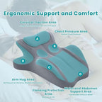27° Couple Pillow for Intimacy - Memory Foam Wedge for Enhanced Comfort & Support - Ergonomic Sweet Spot Pillow for Couples,Black - Image 3